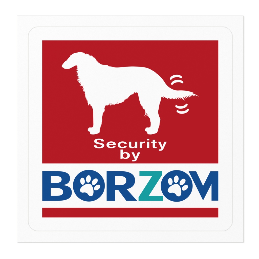 【プリントステッカー】BORZOM(ボルゾイ)