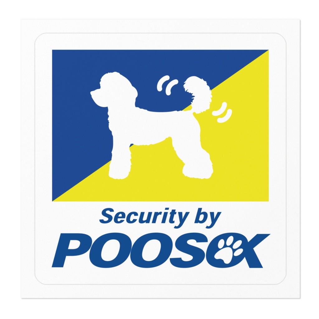 【プリントステッカー】POOSOK(スタンダードプードル)
