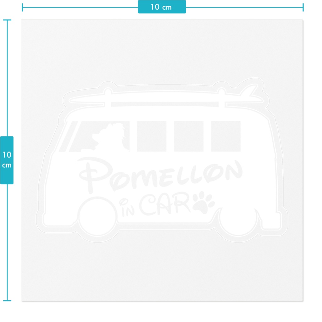 【プリントステッカー】Pomellon IN CAR スノーホワイト