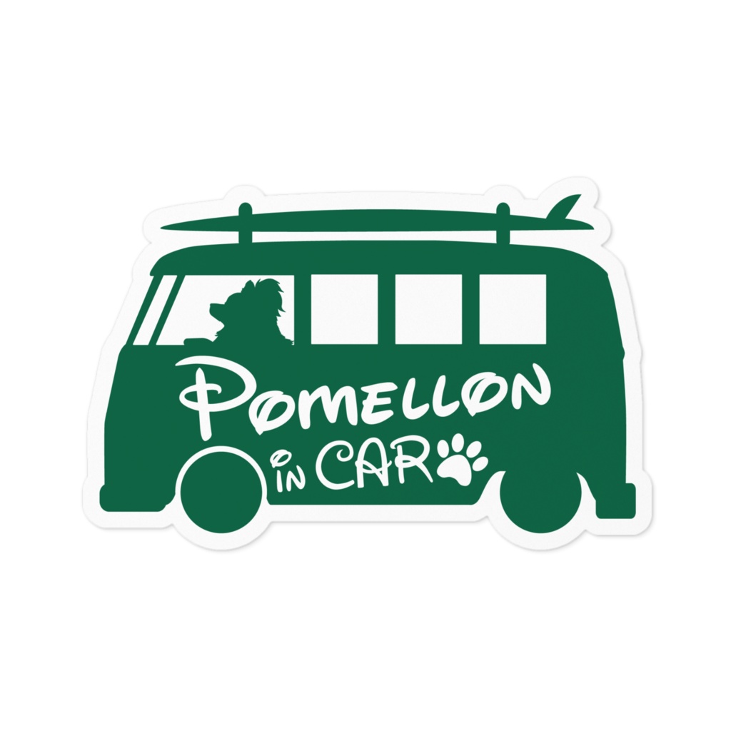 【プリントステッカー】Pomellon IN CAR　ホーリーグリーン