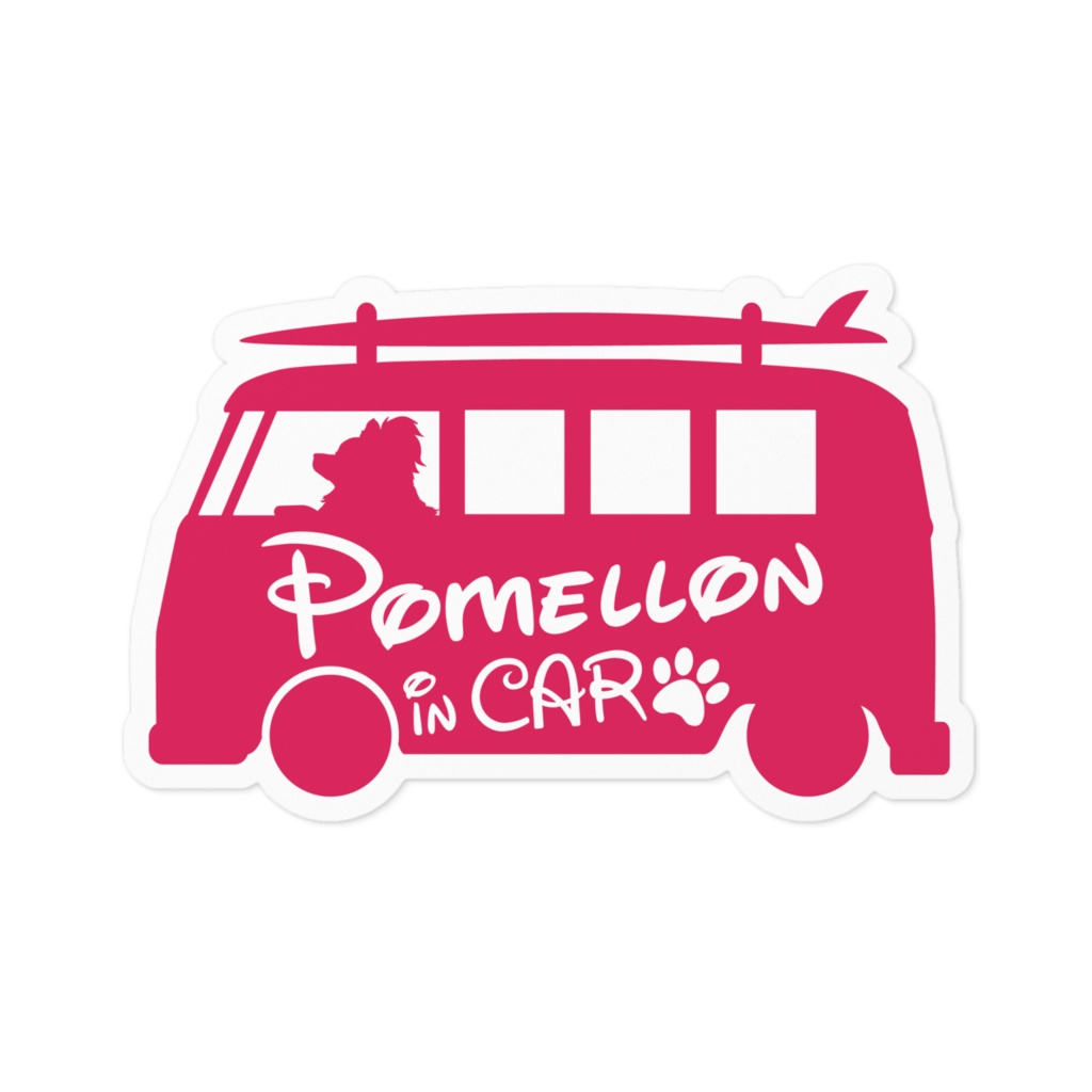 【プリントステッカー】Pomellon IN CAR　ストロベリー