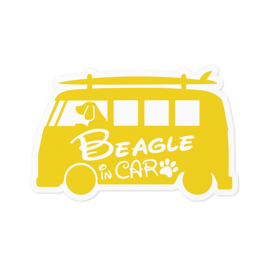 【プリントステッカー】Beagle IN CAR　ジョンブリアン