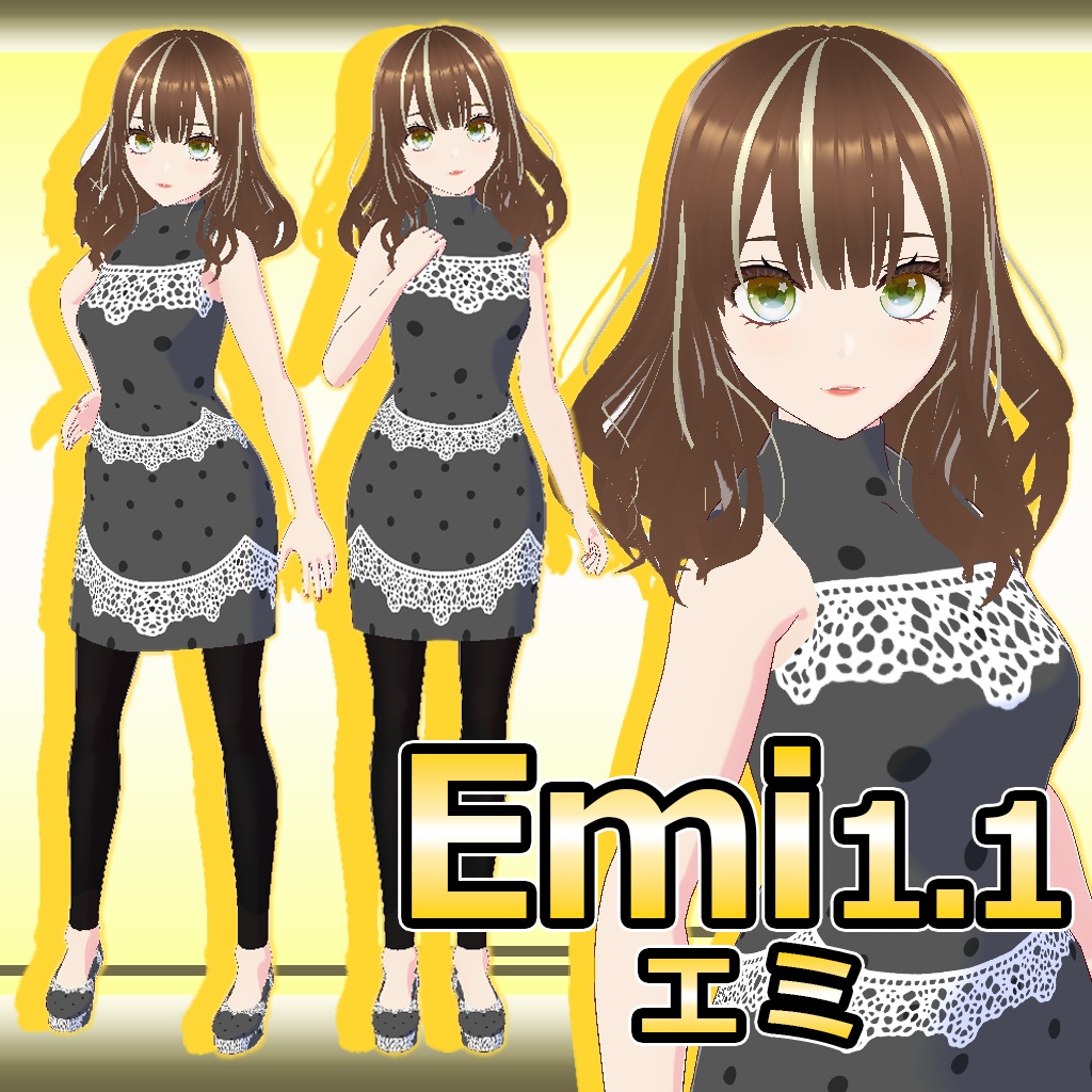 3Dキャラクターモデル「Emi1.1(エミ)」