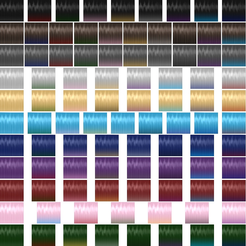 【VRoid】93色セット!髪テクスチャ 単色&グラデーション【正式版対応】