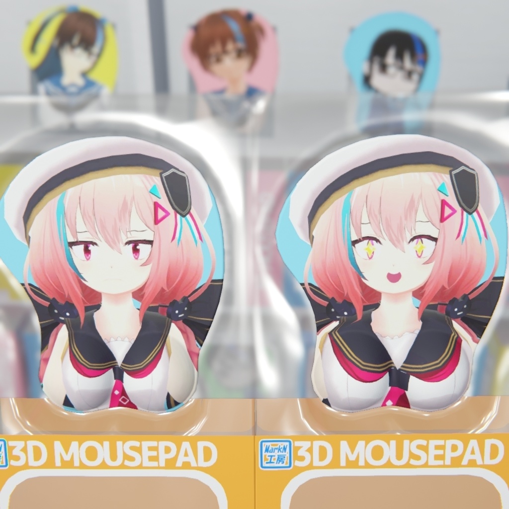 【3Dモデル】立体おっぱいマウスパッド ケース付き シェイプキーあり