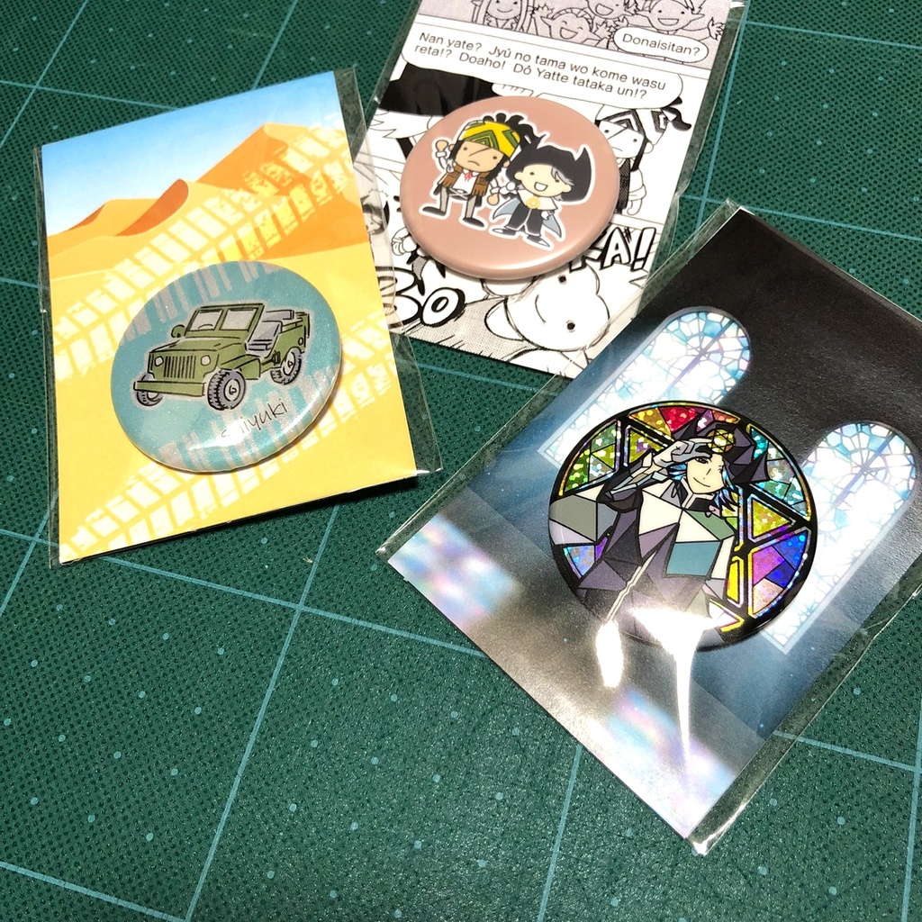 ガト&ヘイゼル 缶バッジ(マット)