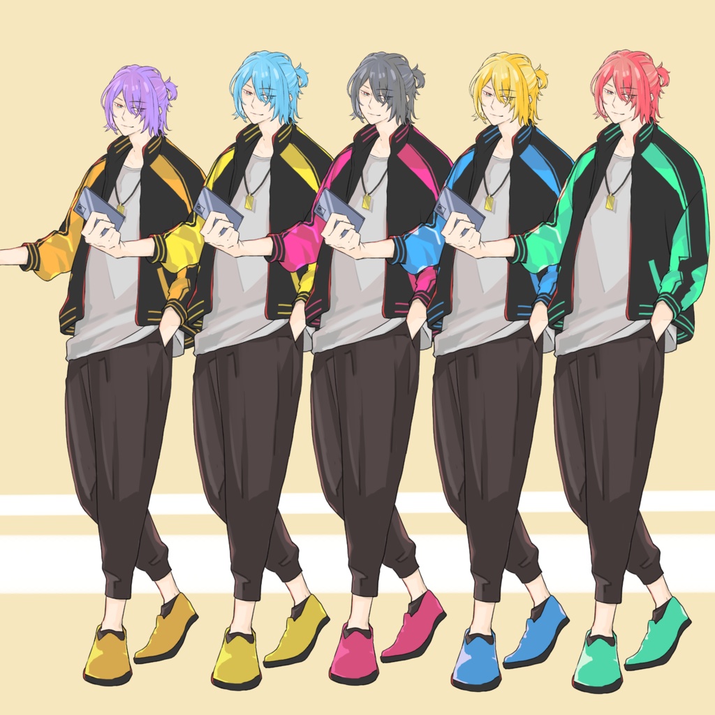 全身立ち絵素材02【衣装+色差分】