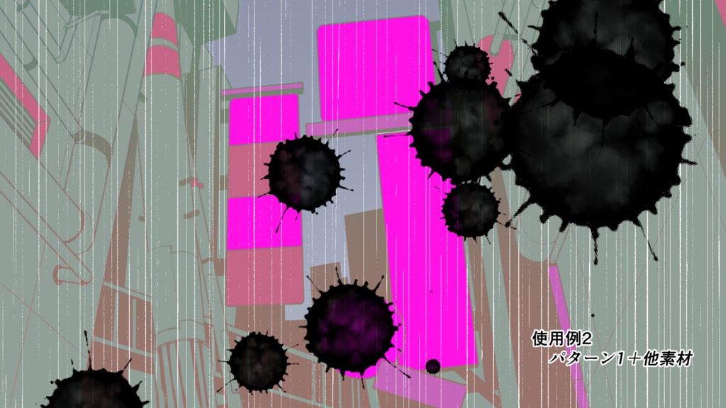 【背景素材01】線画色差分2種+雰囲気カラー2種 全4種