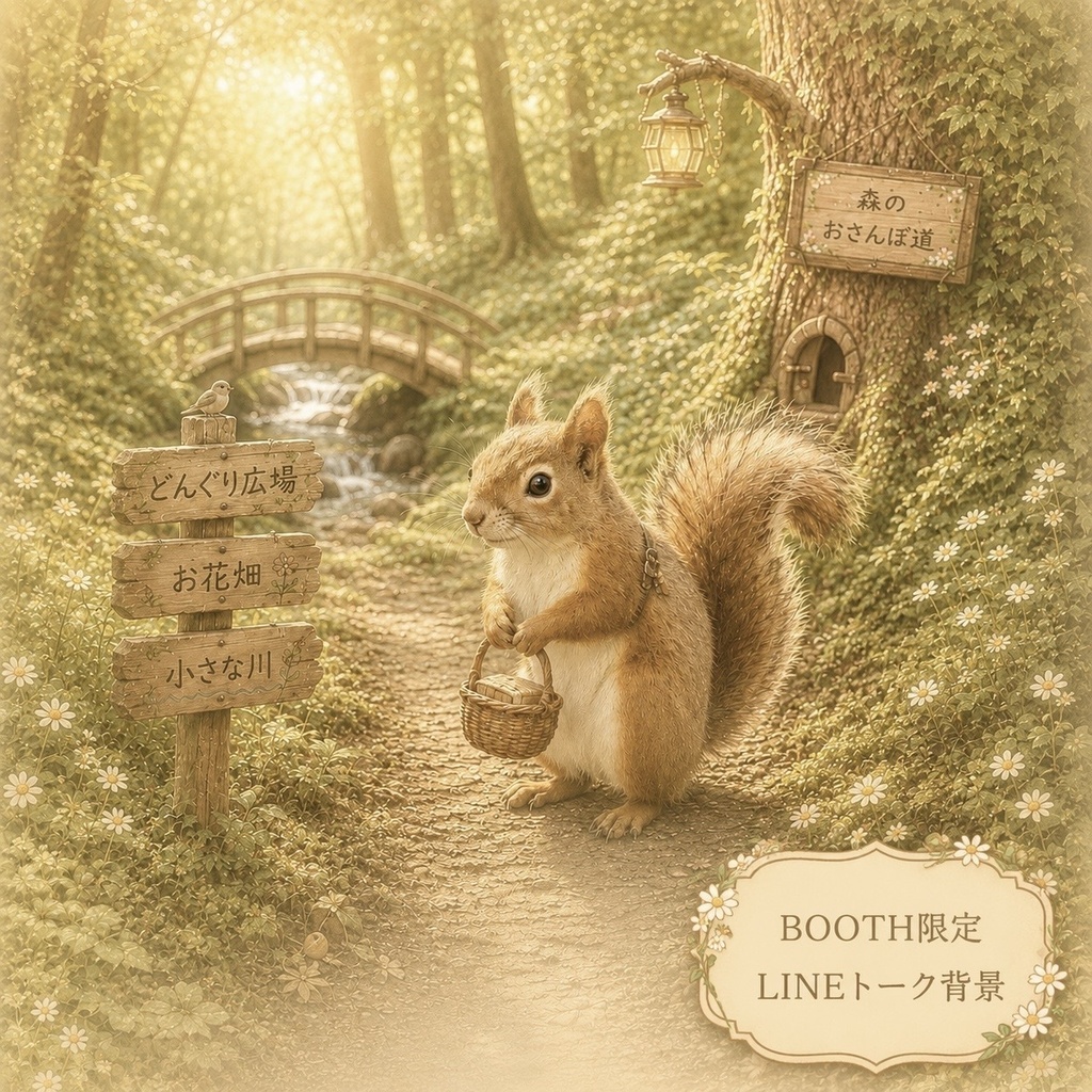 【森シリーズ】おさんぽ道｜LINEトーク背景