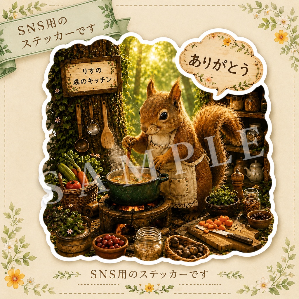 森の絵本シリーズ ステッカー