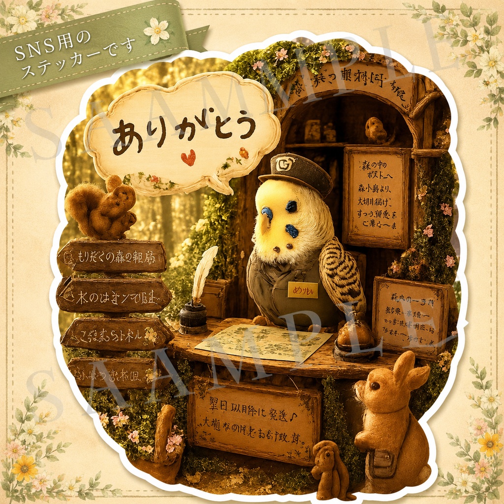 森の絵本シリーズ ステッカー