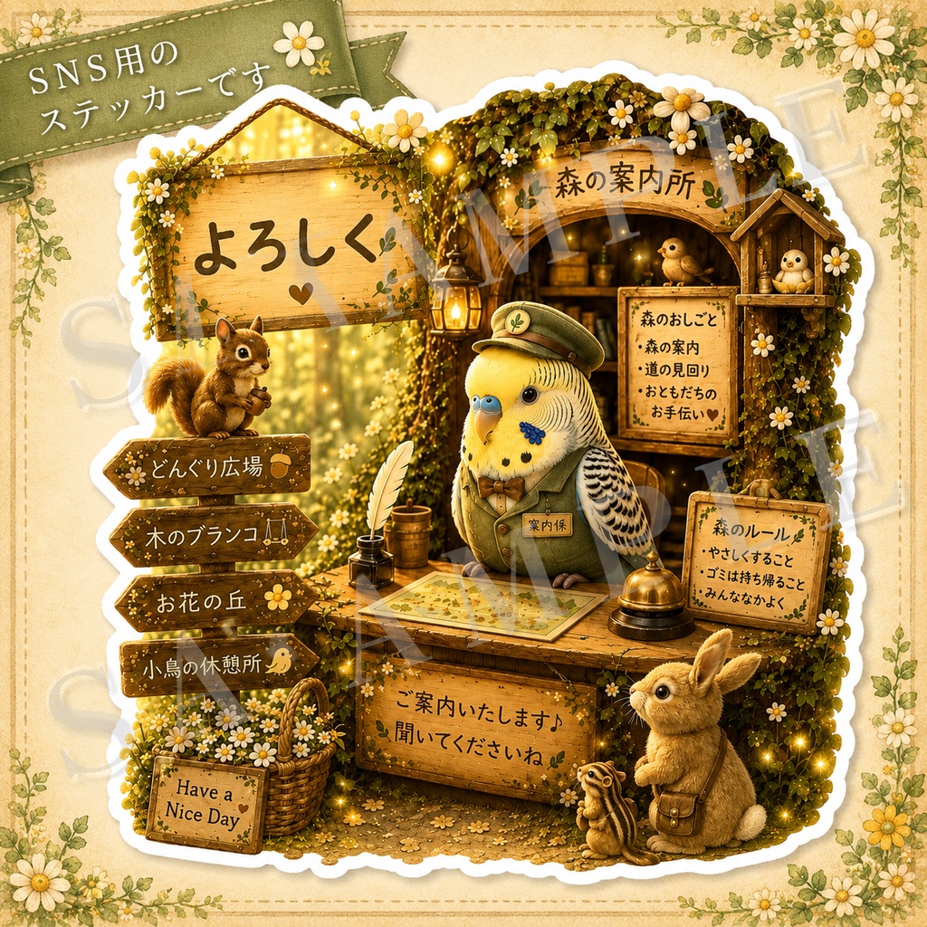 森の絵本シリーズ ステッカー