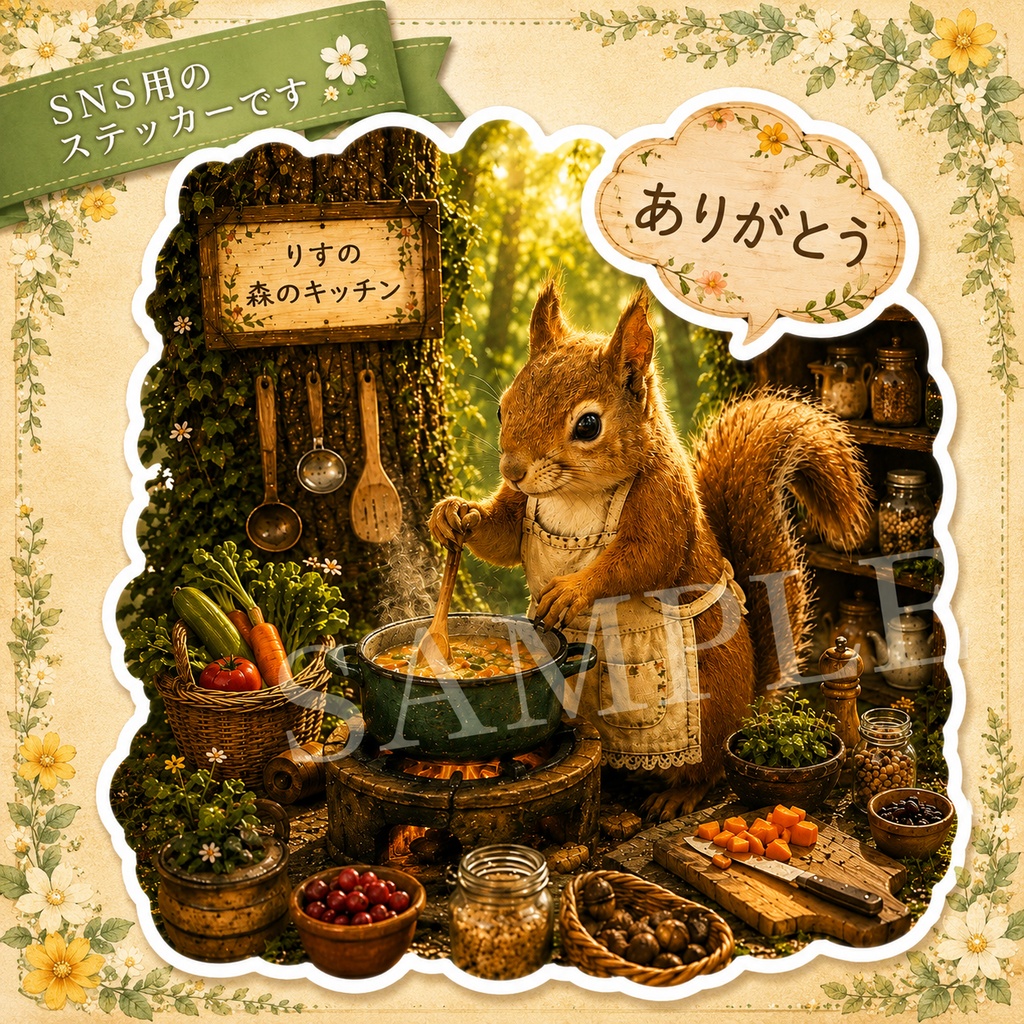 森の絵本シリーズ ステッカー