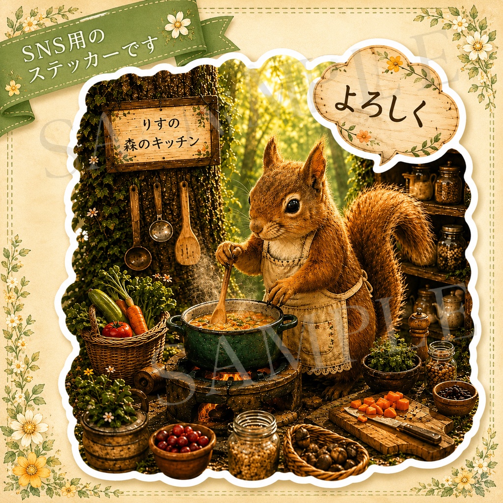森の絵本シリーズ ステッカー