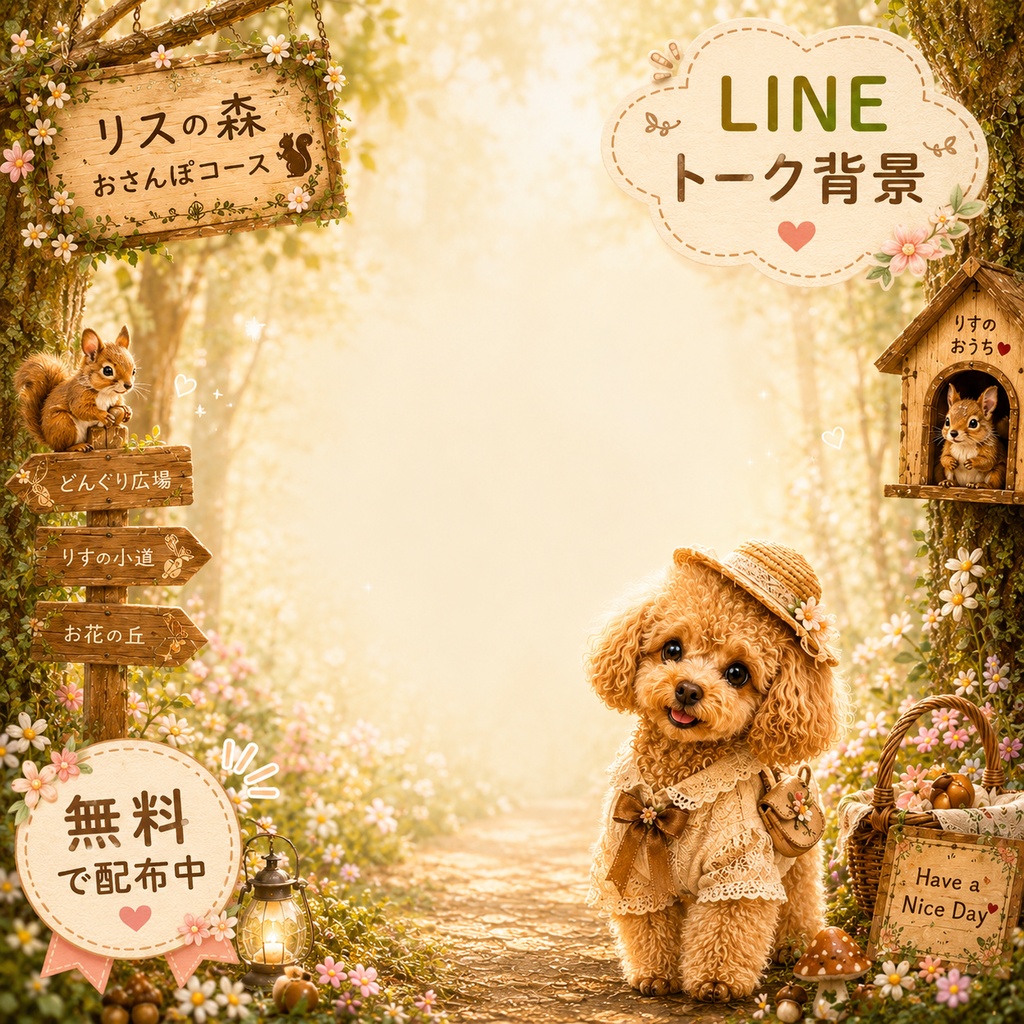 無料配布【森の絵本シリーズ】LINEトーク背景