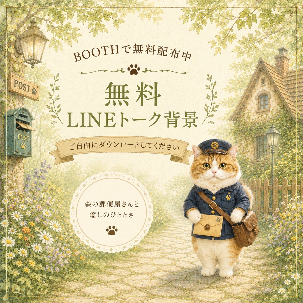 無料配布【森の絵本風】LINEトーク背景