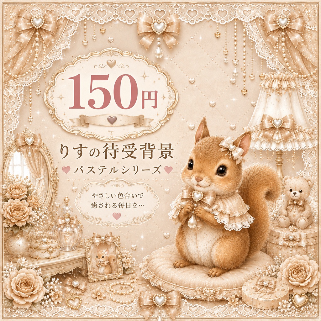 【パステルシリーズ】りすの待受