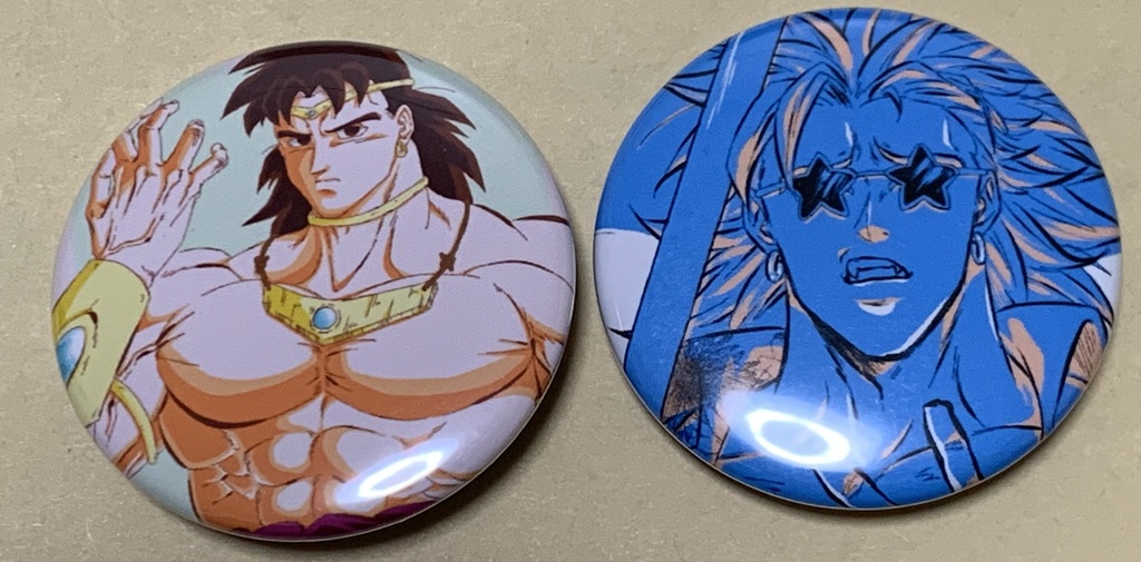 ブロリー缶バッジ2個セット 38mm