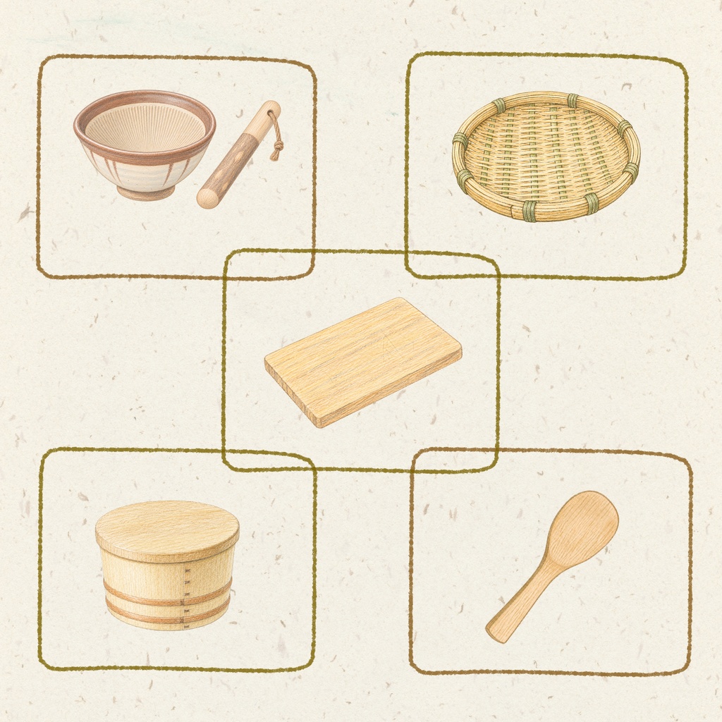 Japanese Quiet Kitchen — Kitchen Essentials | 15 Clipart Set