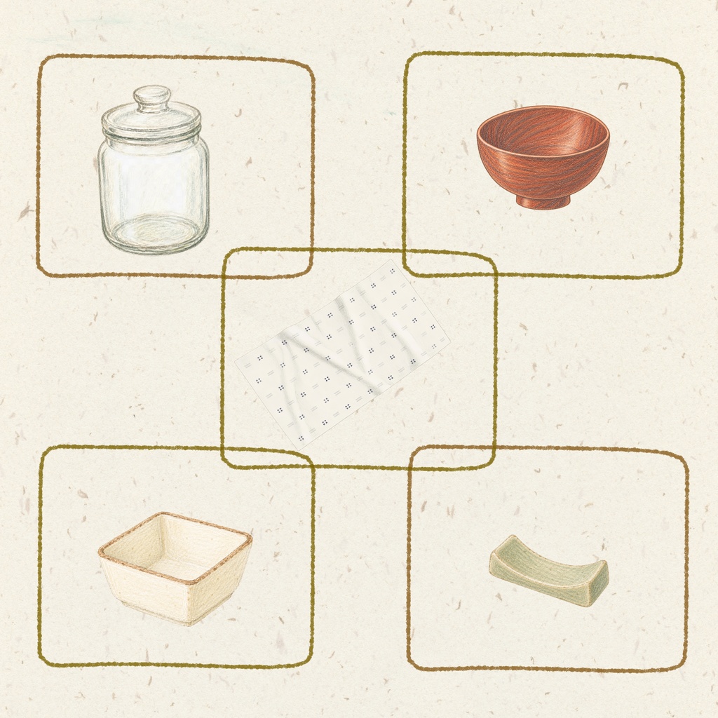 Japanese Quiet Kitchen — Kitchen Essentials | 15 Clipart Set