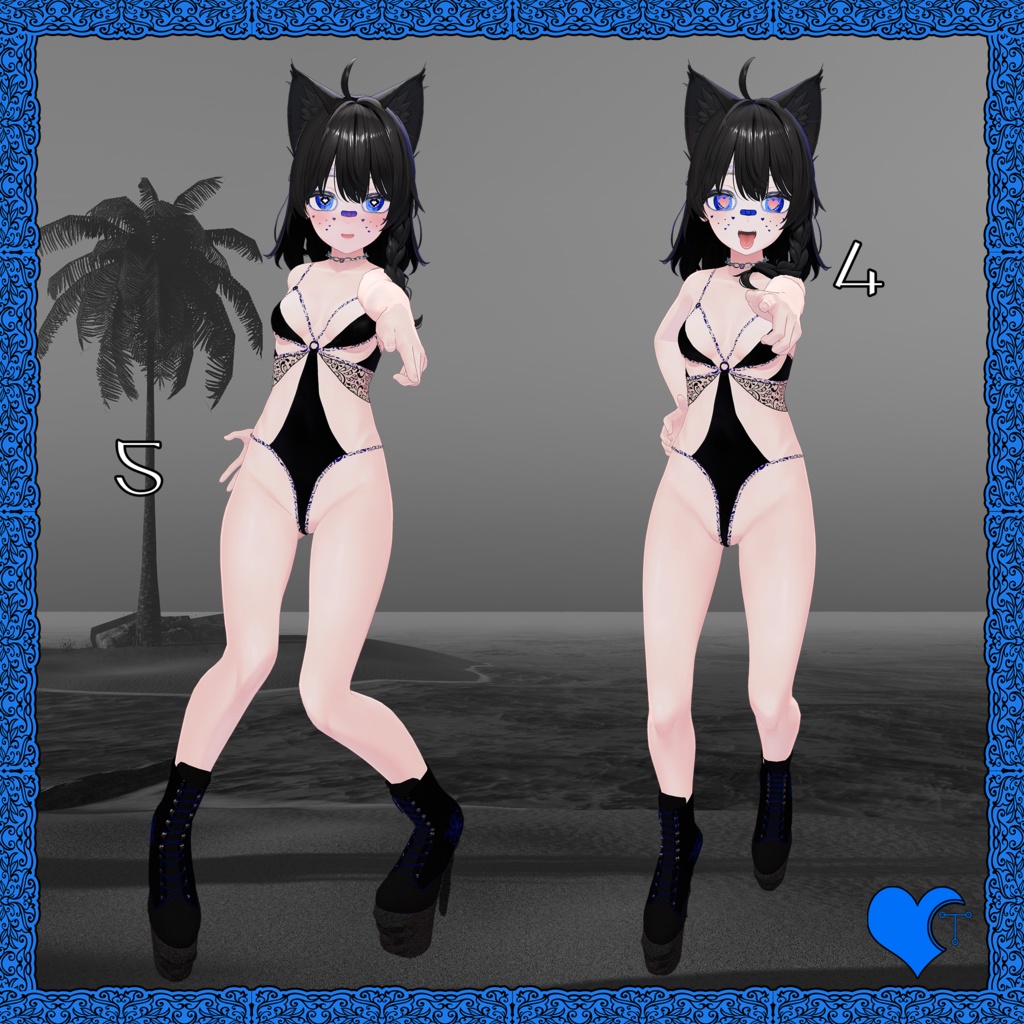 【無料】 無料ポーズパック #2 【Unity/VRChat】 【PosePlace】 【TafuStore】 【7ポーズ】