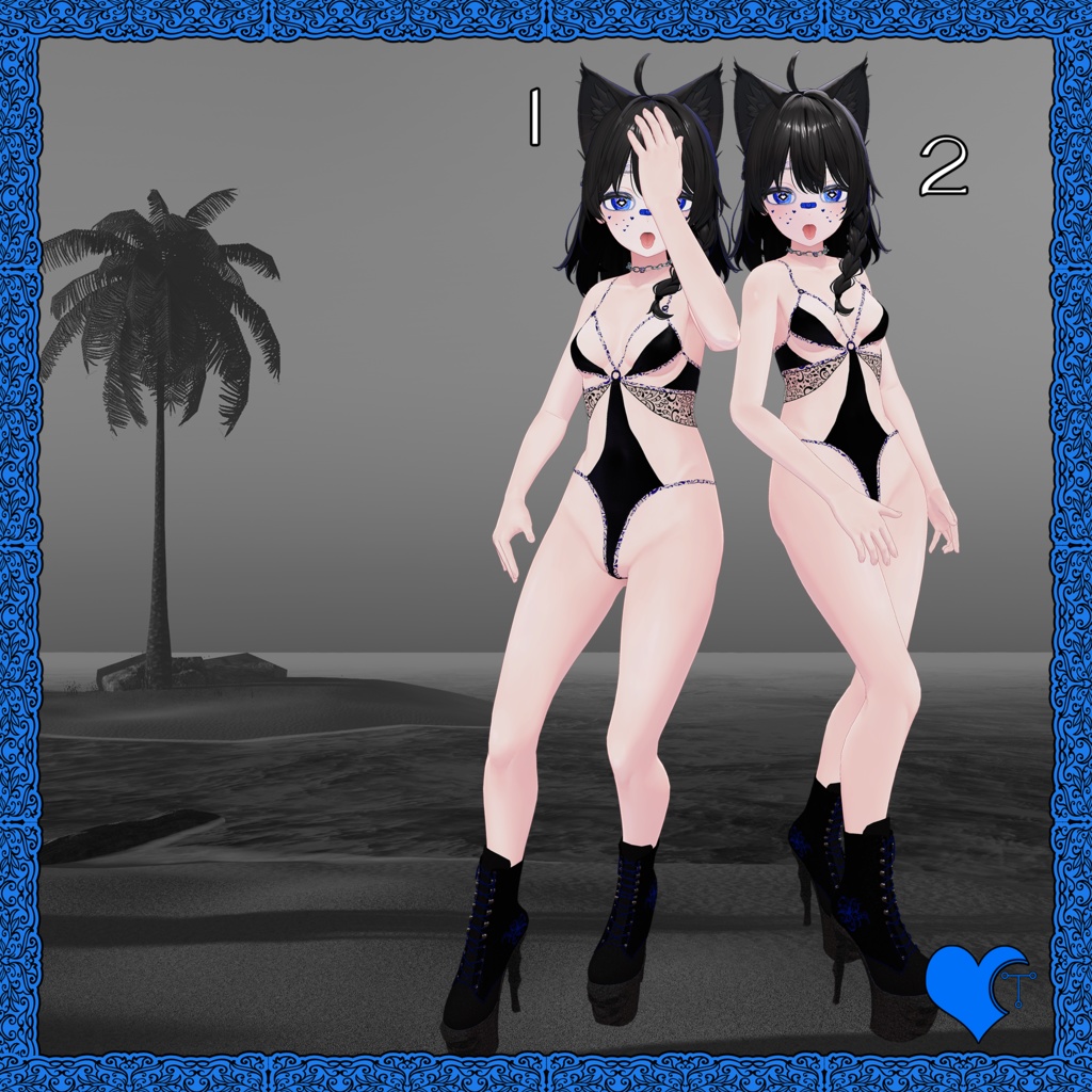 【無料】 無料ポーズパック #2 【Unity/VRChat】 【PosePlace】 【TafuStore】 【7ポーズ】