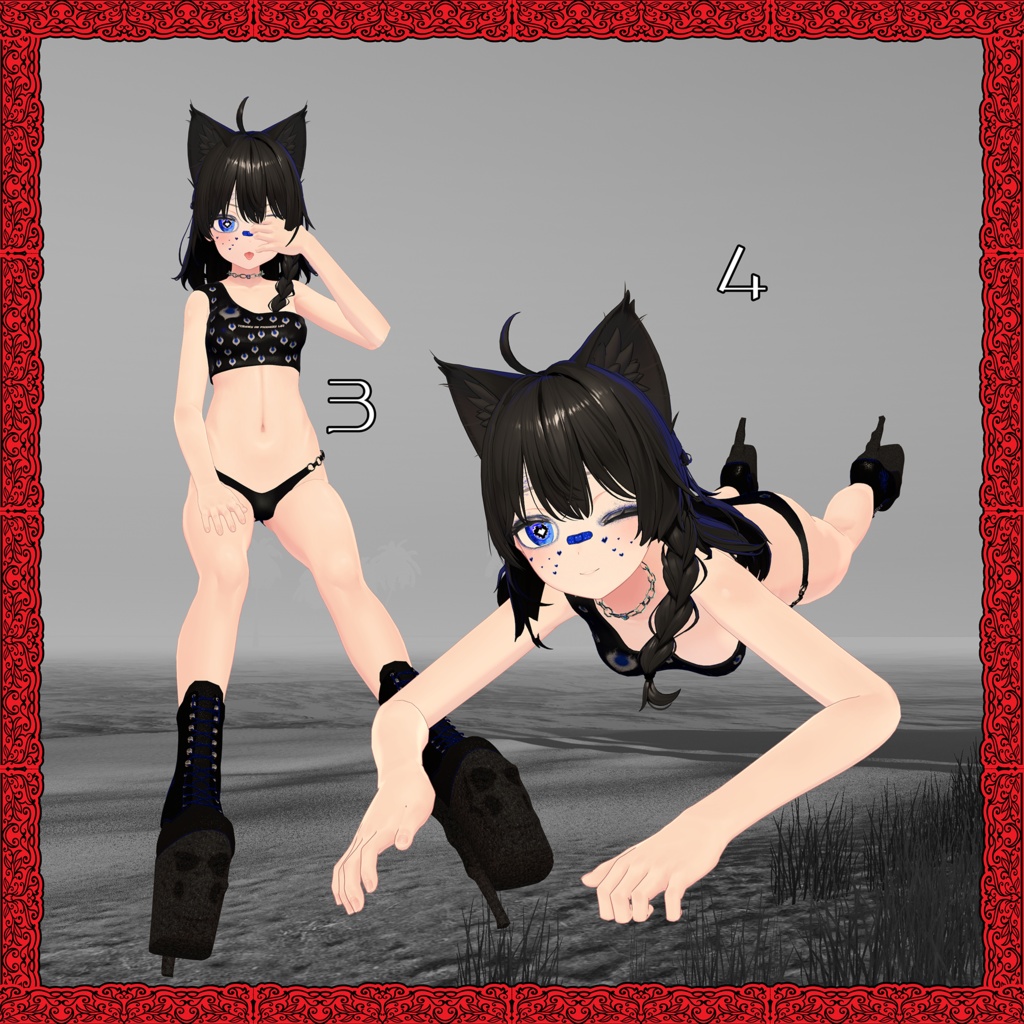 【無料】 無料ポーズパック #3 【Unity/VRChat】 [PosePlace】 【TafuStore】 【6ポーズ】
