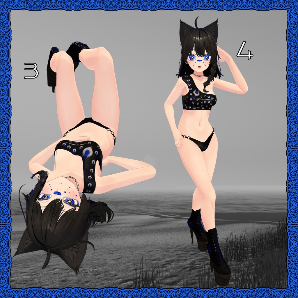 【無料】 無料ポーズパック #4 【Unity/VRChat】 【PosePlace】 【TafuStore】