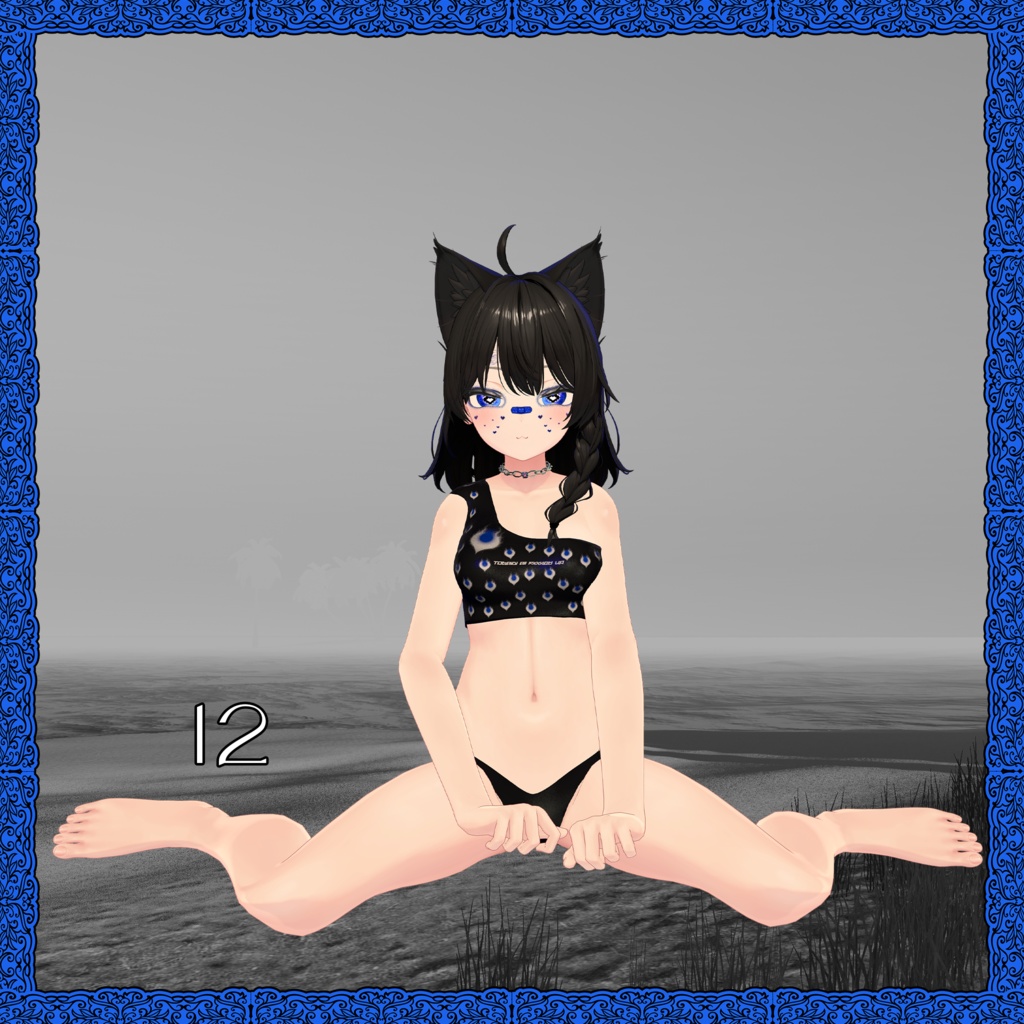 【無料】 座って横たわるポーズパック 【Unity/VRChat】 【PosePlace】 【TafuStore】 【20 ポーズ】