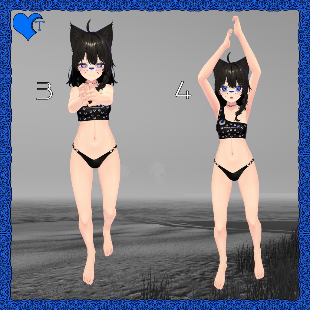 【無料】 無料ポーズパック #6  【Unity/VRChat】 【PosePlace】 【TafuStore】