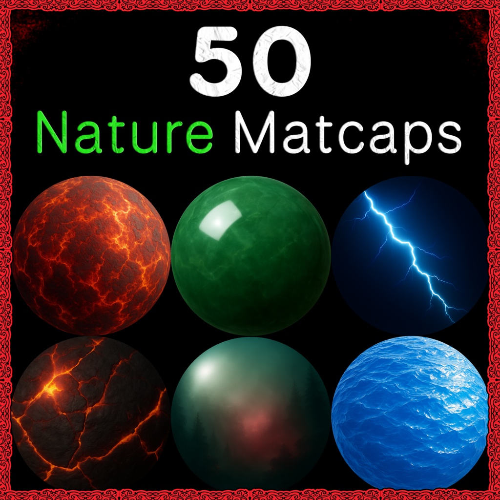  50 Nature Matcaps ❤️ 商用利用可 ❤️ VRChat/Unity ❤️ Pixel Place
