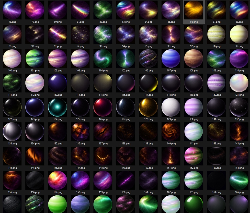 150+ Galaxy Matcap Pack ⭐CC0 商用利用可 ❤️ VRChat/Unity ⭐ Pixel Place