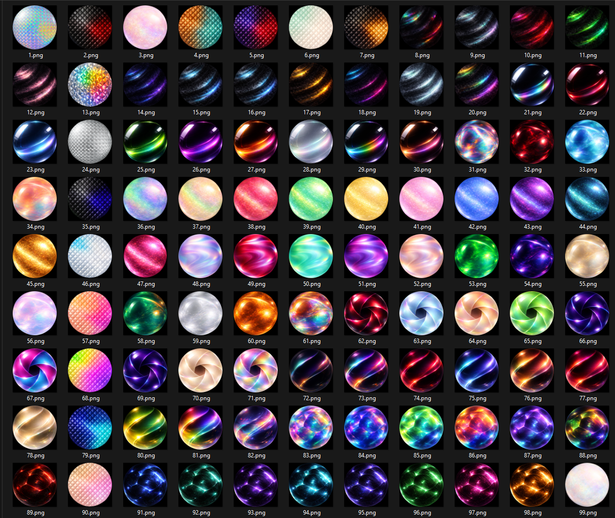 [無料] 100 Holographic Matcaps ️‍🔥 CC0 商用利用可 ️‍🔥 Pixel Place ️‍🔥 - Pixel ...