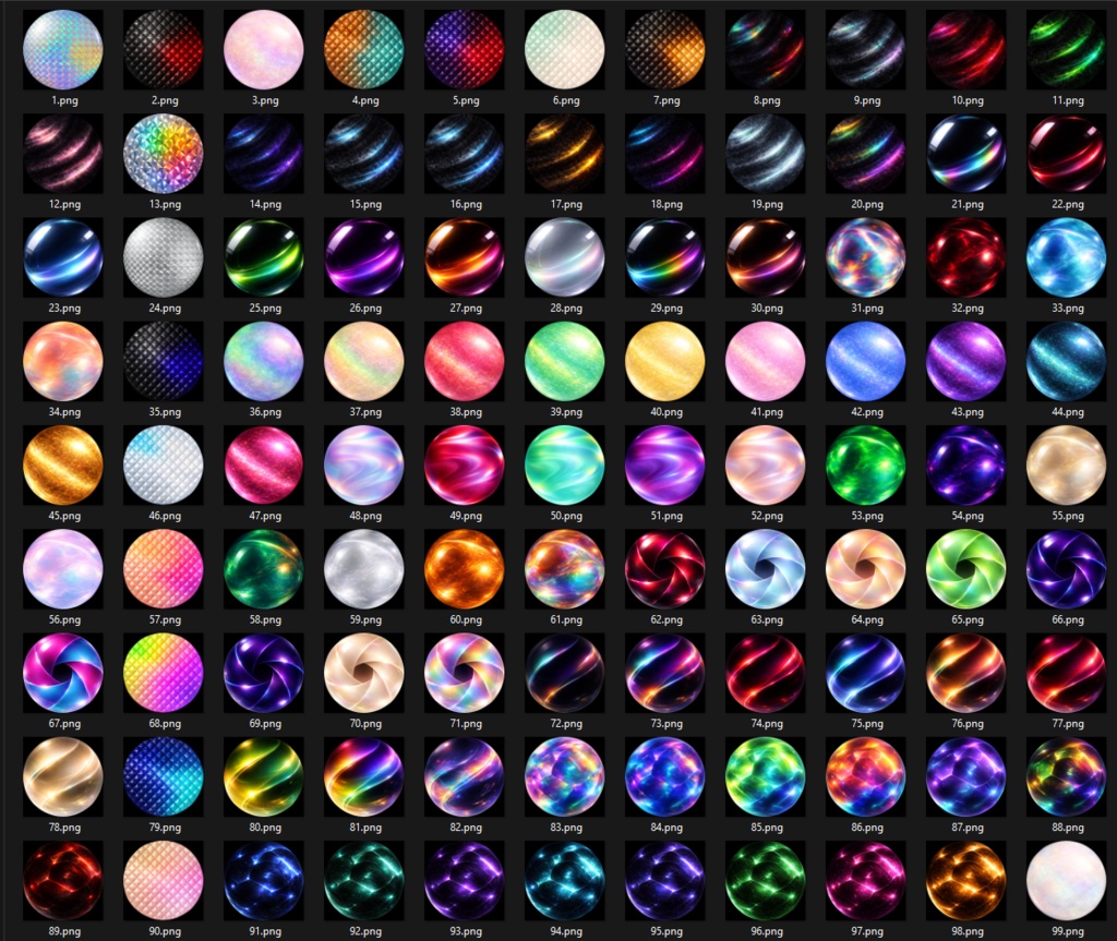 [無料] 100 Holographic Matcaps ️‍🔥 CC0 商用利用可 ️‍🔥 Pixel Place ️‍🔥 - Pixel ...