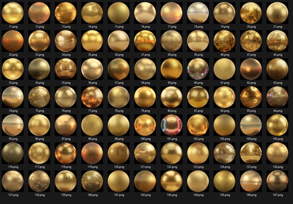 300+ Gold and Silver Matcaps 💛 CC0 商用利用可 💛 Pixel Place 💛