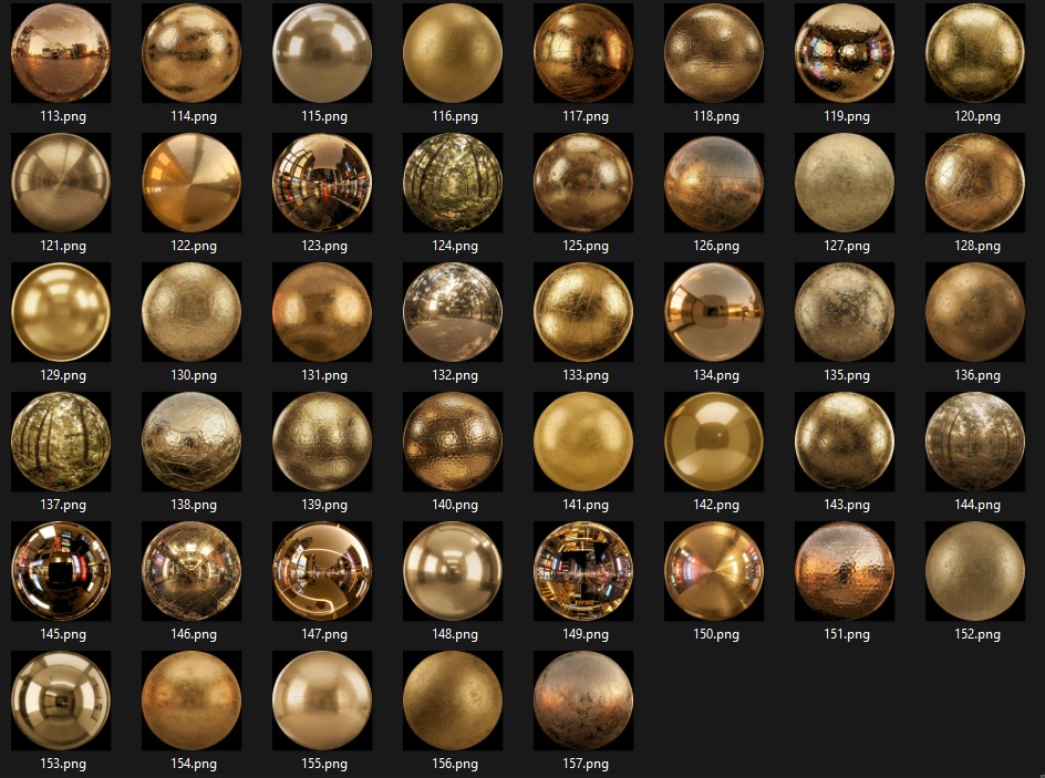 300+ Gold and Silver Matcaps ๐ CC0 ๅ็จๅฉ็จๅฏ ๐ Pixel Place ๐