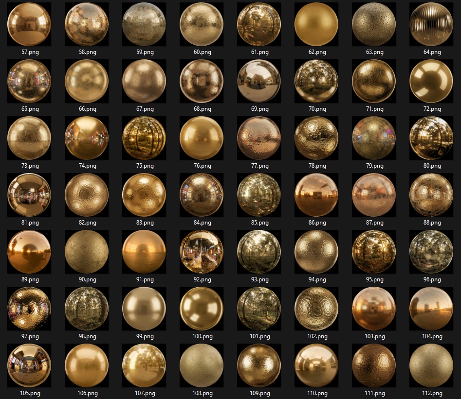 300+ Gold and Silver Matcaps ๐ CC0 ๅ็จๅฉ็จๅฏ ๐ Pixel Place ๐