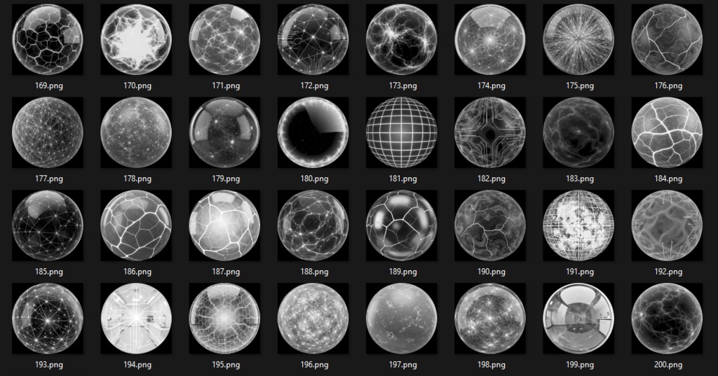 200 Electric Style Matcaps ๐ CC0 ๅ็จๅฉ็จๅฏ ๐ Pixel Place ๐