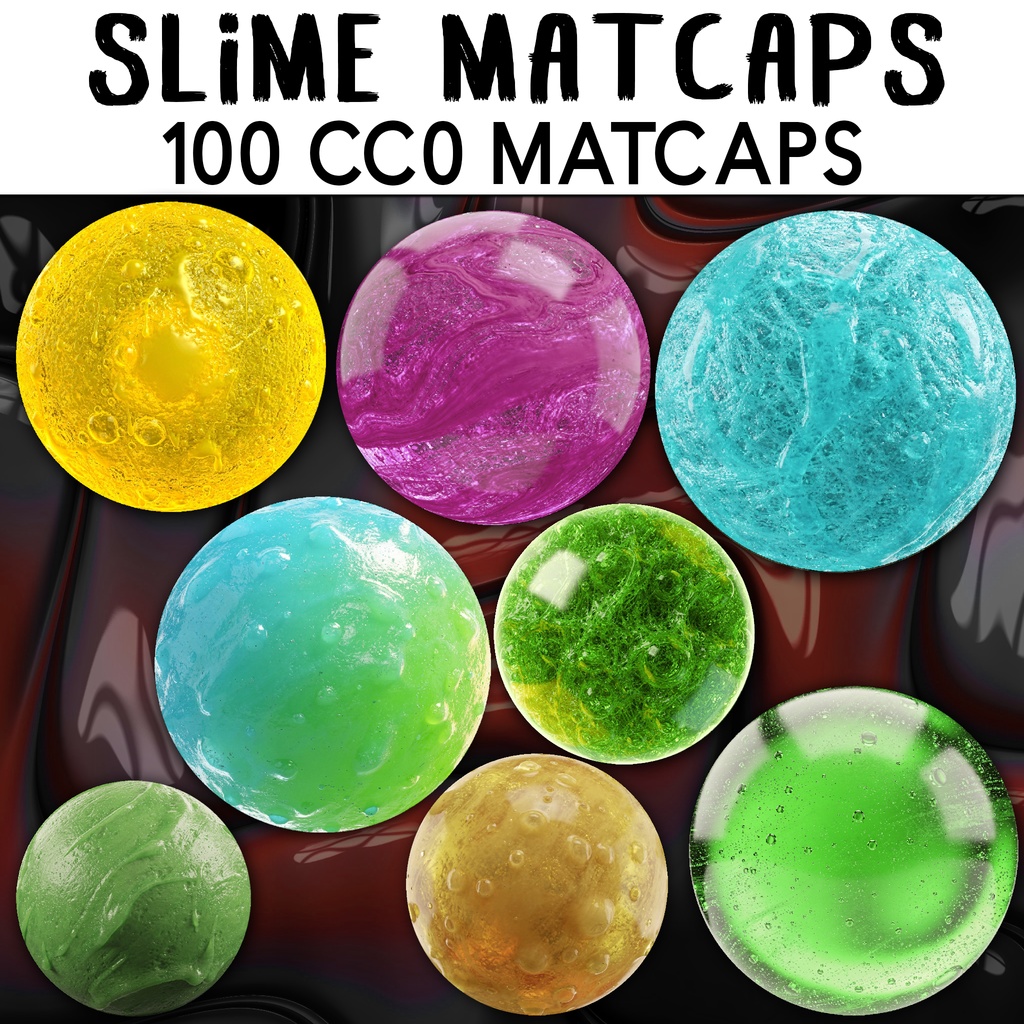 100+ Slime Matcaps 💚 CC0 商用利用可 💚 Pixel Place 💚