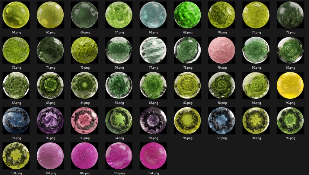 100+ Slime Matcaps 💚 CC0 商用利用可 💚 Pixel Place 💚