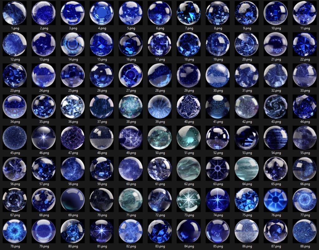 300+ Sapphire Blue Matcaps 💙 CC0 商用利用可 💙 Pixel Place 💙