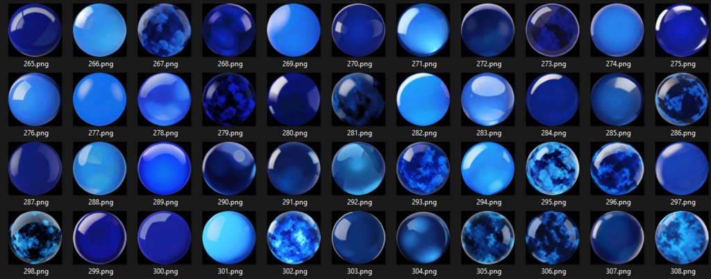 300+ Sapphire Blue Matcaps 💙 CC0 商用利用可 💙 Pixel Place 💙