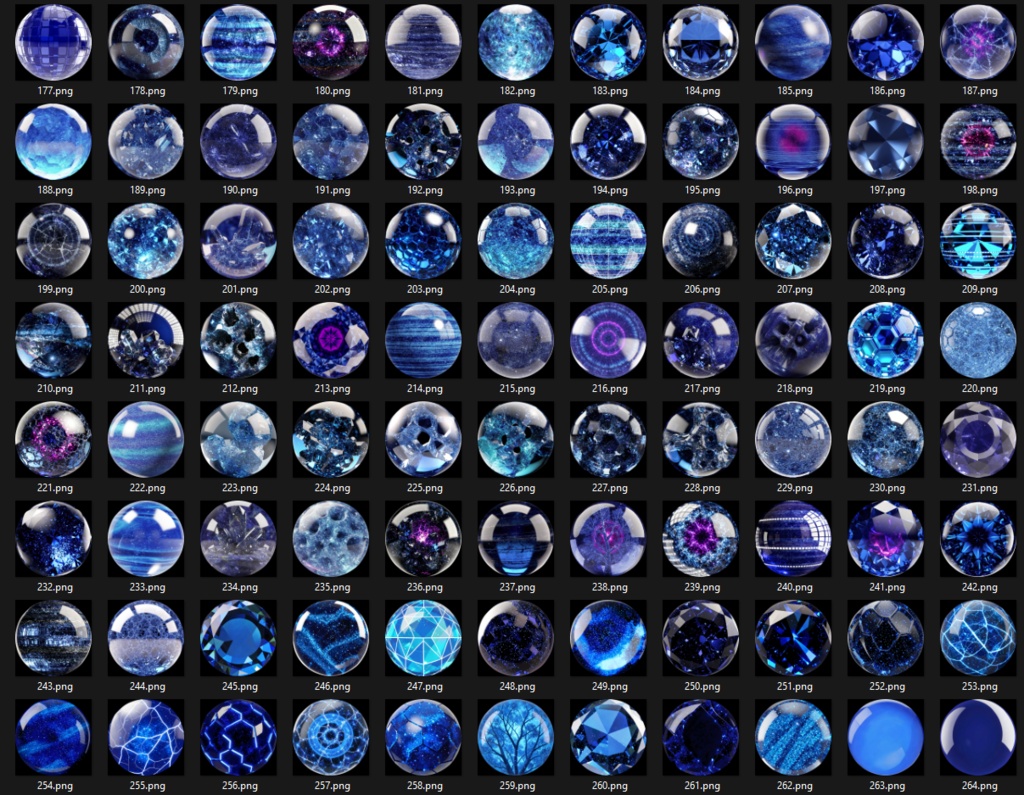300+ Sapphire Blue Matcaps 💙 CC0 商用利用可 💙 Pixel Place 💙