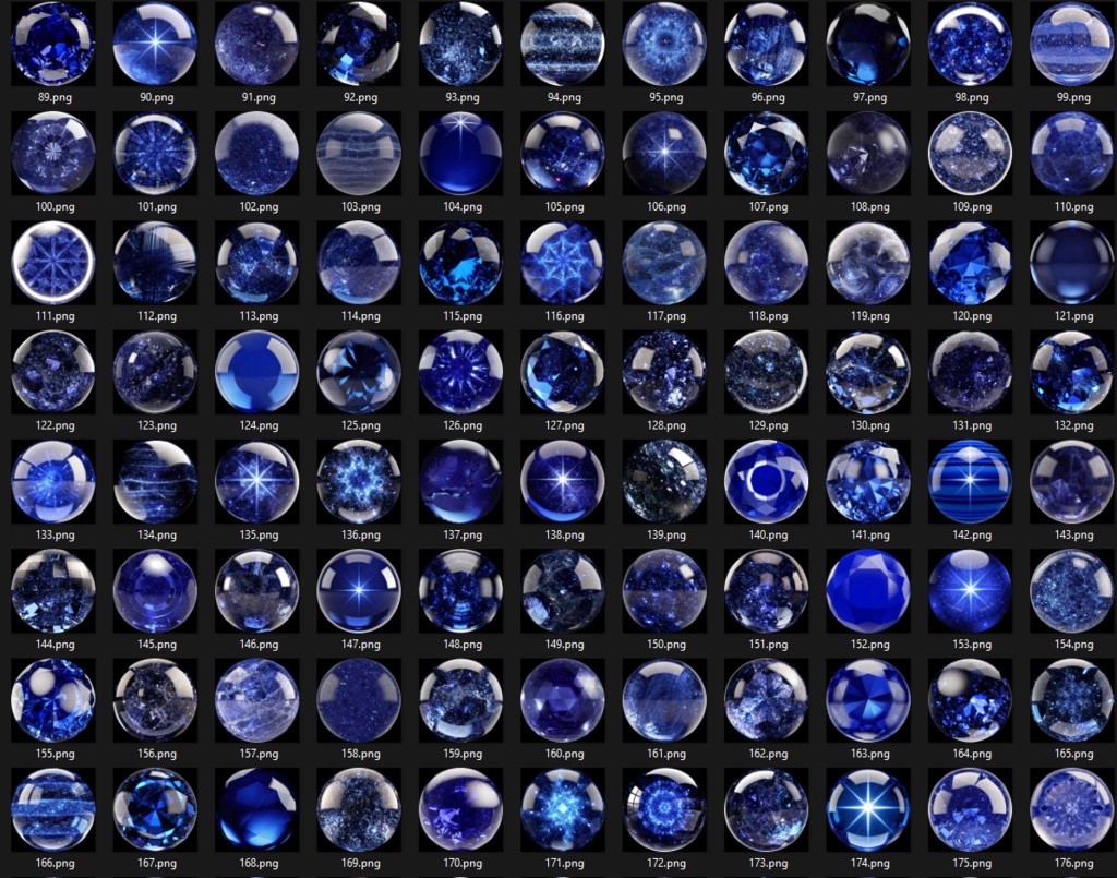 300+ Sapphire Blue Matcaps 💙 CC0 商用利用可 💙 Pixel Place 💙