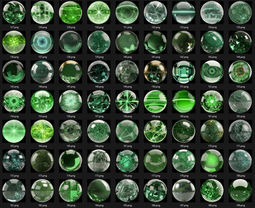 300+ Emerald Green Matcaps 💚 CC0 商用利用可 💚 Pixel Place 💚