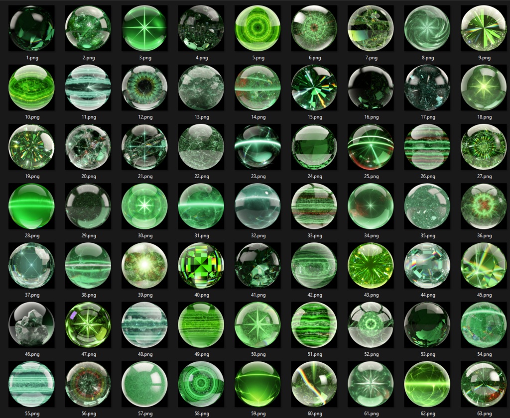 300+ Emerald Green Matcaps 💚 CC0 商用利用可 💚 Pixel Place 💚