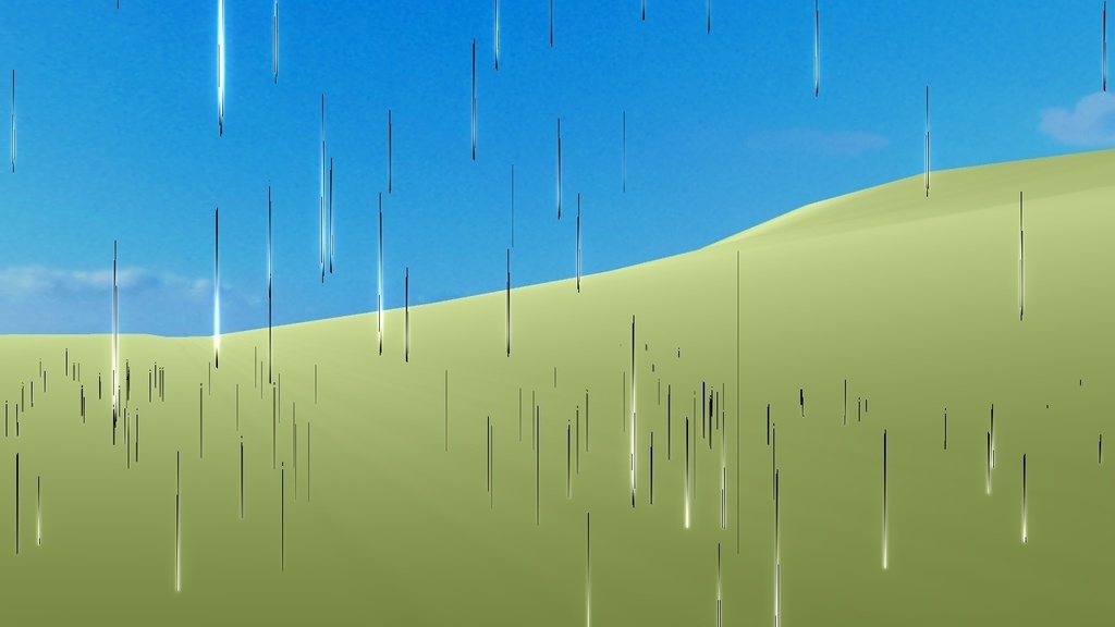 雨のしぶきエフェクト