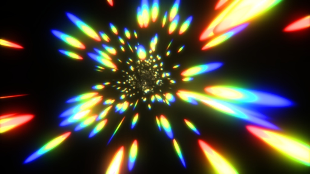 虹色光線エフェクト