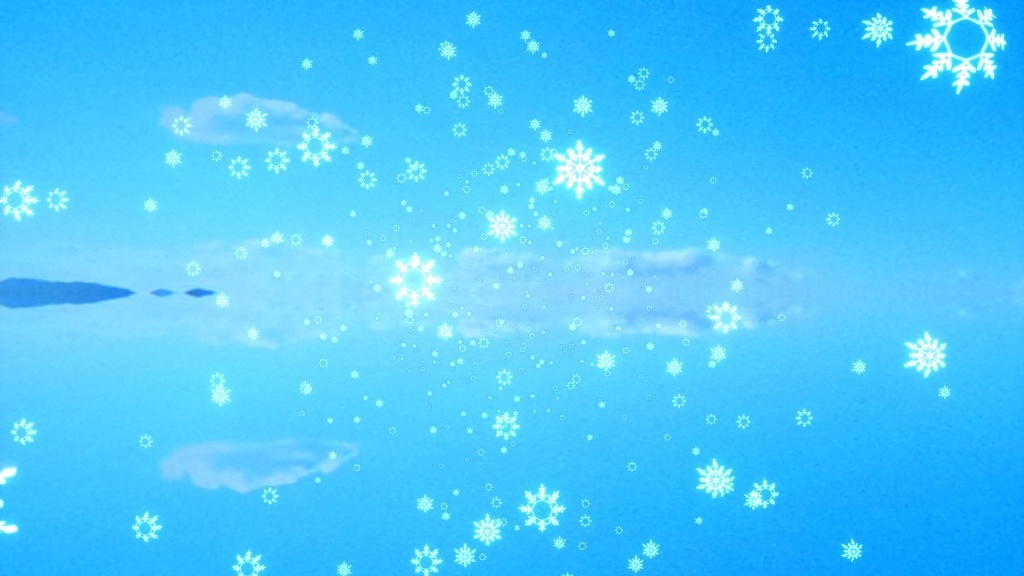 結晶+降雪エフェクト