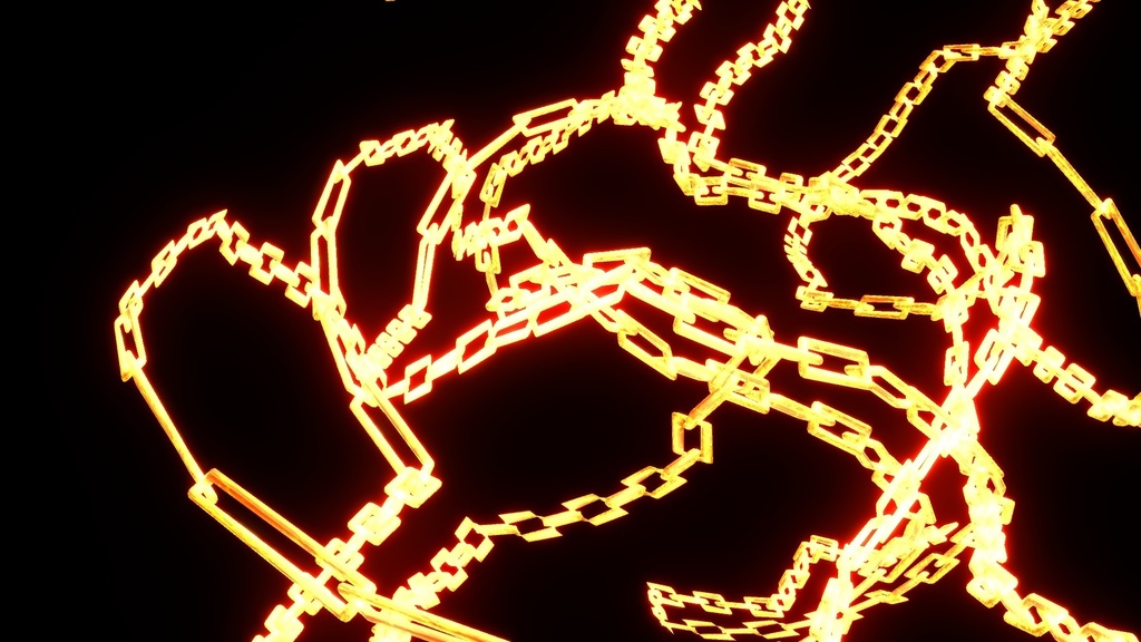 粒子化する鎖魔法エフェクト